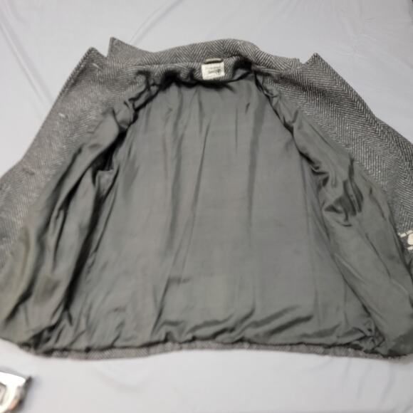 International Scene Virgin Wool Herringbone Jacket L Made in Hungary - Picture 3 of 13
